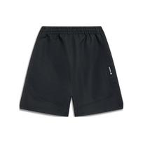 Li Ning Badfive serijos raidės vidutinio juosmens tiesūs laisvi šortai vyriški šortai juodi AKST291-2 XXXL