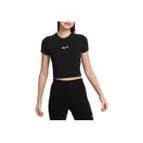 Nike Sportswear Chill Knit Comfortable Fashion Casual Solid Color Short Sleeve Regular T-Shirt Women Tops Black IF2007-010 S