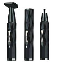 Men's USB Rechargeable Multifunction Nose & Eyebrow Trimmer Set juoda
