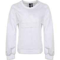 Adidas Crew Emby Bos Letter Comfortable Soft Pullover Round Neck Sweatshirt Women sweatshirt White DT2357 L
