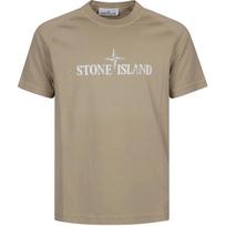 Stone Island Logo Print Crew Neck Short Sleeve T-Shirt Men Tops Light-Brown K1S152100020S0081V009A M