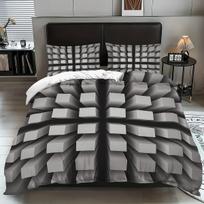 Lava Cube 3D Printed Polyester Duvet Cover Set 3 Pcs Bedding Set With Pillowcases Modern Geometric Bed Cover Soft Bed Linen EU Single(135*200cm)3pcs