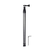 Telescoping Monopod with Carbon Fiber Construction for Action Cameras Triple Card Compatibility and AntiSlip Handle