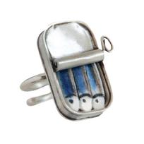 Stylish Sardine Can Concept Rings Great for Individuality Expression and Conversation Starters Daily Use Casual Wear 1