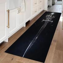 Prabangūs virtuvės grindų kilimėliai Kilimai Kilimai Namų dekoravimas Neslystantis Plaunamas virtuvės durų kilimėlis Anti-Fatigue Viduramžių kardas 40X120CM white
