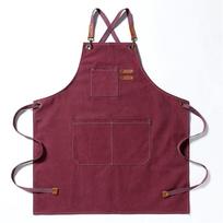 Home Garden Waterproof Oxford Cloth Work Apron Work Apron with Pocket One Size tamsiai raudona spalva