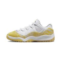 Air Jordan 11 Retro Low PS Yellow Snakeskin Kids Sneakers White Tour-Yellow Sail 580522-107 35 white