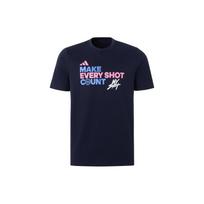 Adidas My Shot Verbiage Graphic Basketball Tee Men Tops Legend-Ink-Blue IN9264 S