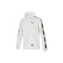 Puma Spausdintas logotipas su užtrauktuku su gobtuvu Striukė su užtrauktuku Unisex viršūnės pilkos spalvos 539532-04 XL white