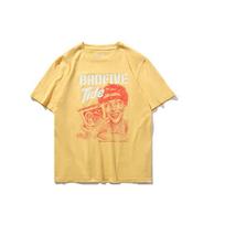 Li-Ning BADFIVE x Tide Co-Branded Short Sleeve T-Shirt Cultural Shirt Men Tops Yellow AHSP945-1 L