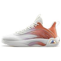 Anta Cement Bubble 2.0 Performance Non-Slip Low-Top Basketball Shoes Men sneaker White Purple Orange 112221610S-1 43 white
