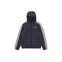 Adidas Neo Three Stripe Sports Casual Hooded Cotton Jacket Winter Men Jacket Black H14197 XS