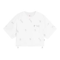 Li Ning Vital Essential Text Print Round Neck Short Sleeve T-Shirt Women Tops White AHSSB32-4 XL
