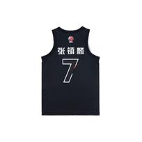 Li Ning CBA Visų žvaigždžių serija SS22 Šiaurės regiono gerbėjų leidimas Liaoning komandos Amerikos retro Zhang Zhenlin 7 krepšinio marškinėliai Vyriški marškinėliai Juodi AAYS195-1 XXXL