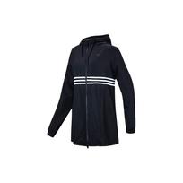 Adidas Neo Hooded Striped Casual Sports Long Sleeve Jacket Women Jacket Navy-Blue FK1377 S