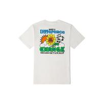 Vans American Vintage Sunflower Pattern Printed Crew Neck Short Sleeve T-Shirt Unisex T-Shirt White VN0A7PL87VJ M gray
