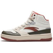Anta Zero Feel Versatile Trendy Fleece Warm Non-Slip High-Top Skate Shoes Men Sneakers White Brown Red 912448083-5 42