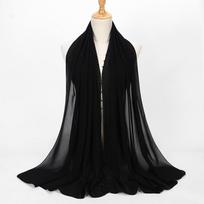 20252025 New Pearl Chiffon Scarf, Nailed Pearl Headscarf, Nailed Color Pearl Headscarf Women MSL043 72*175CM