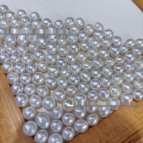 9-10mm Freshwater Pearl Candy Wrinkled Baroque Iridescent Loose Beads 9-10mm (single loose bead, drilled upon request)