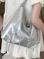 Korean Trendy Bow Double Shoulder Women's Tote & Backpack - 2025 Casual Large Capacity sidabras