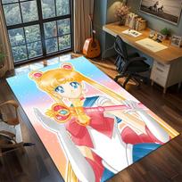 Sailor Moon Anime Rug Carpet Large Area Rug Non Slip Washable Floor Mat Gamer Room Bedroom Home Decor -QJY 60x90cm