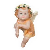 Little Angel Statue Miniature Fairy Figurine Resin Planter Pot Hugger for Fairy Garden Patio Lawn Yard Ornaments B