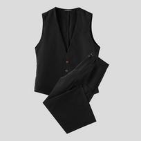 INCERUN 2PCS Summer Outfits Men Sleeveless Thin Vest Tops Long Wide Legs Pants Casual Sets S juoda