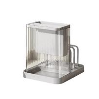 Multifunctional Kitchen Knife Holder and Cutting Board Rack with Utensil Storage Compartment for Organized Countertop Space one size