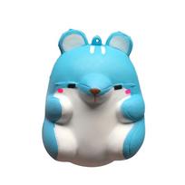 Slow Rebound Soft Squishy Slow Rising Kawaii Hamster Charms Desser Squishies Cake mėlyna