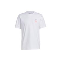 Adidas My Shot Net Graphic Print Basketball Tee Men Tops White IN9266 L