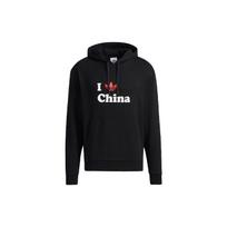 Adidas Originals Clover Zip Hoodie With Trefoil Chain Print Men Hoodie Black H07329 M
