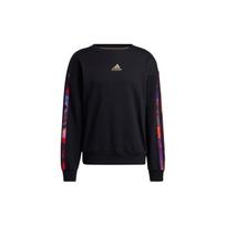 Adidas Mic Gfx Crew Print Basketball Sweatshirt Men Tops Black GU9538 XL