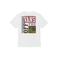 Vans Letter Print American Vintage Loose Fit Round Neck Short Sleeve T-Shirt Unisex T-Shirt White VN00090GWHT XXL black