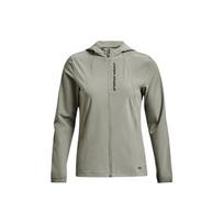Under Armour Letter Print Zip-Up Hoodie Women jackets Gray 1377043-504 S