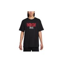 Nike Letter Logo Printed Skateboard Short Sleeve T-Shirt Men Tops Black FJ1144-010 M beige
