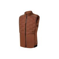 FILA Fashion Zip Collar Sports Down Vest Men Vests Leather-Brown A11M242901F-BN M
