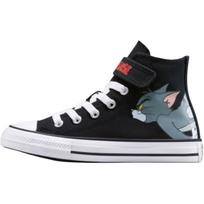 Converse Tom & Jerry x Chuck Taylor All Star High GS Black Kids Sneakers Multi-Color A15114C 28