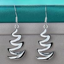 Silver Jewelry Pendant Earrings
