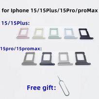 SIM Card tray For Iphone 15/15Pro/15ProMax Card slot drawer Holder drawer chip card tray Sim Card Reader Socket For Iphone15Plus Pink for 15 15Plus gray