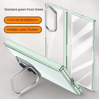 For Samsung Galaxy Z Fold 7 Electroplated Lens Holder Magnetic Full Protection Dropproof Tempered Film Front Film Phone Case For Galaxy Z Fold 7