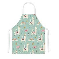 Alpaca Pattern Stain-Proof Cooking Apron with Waistband Children's Universal