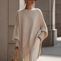 Oversized knitted vintage Lazy Style tops causal loose spring autumn winter pullover sweater clothing women sweaters S abrikosas