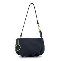 Fashion Nylon Leather Small Bag Tide 2024 New Casual Cowhide Mini Bag Mobile Phone Bag Plaid Crossbody Dumplings Bag