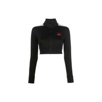 Puma Logotipu išsiuvinėtas apkarpytas švarkas Moteriškos striukės juodos 536628-01 L black