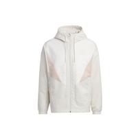 Adidas Neo Colorblock Zip Hoodie With Drawstring Unisex Outerwear Alumina-Brown IK6004 M white