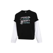 Puma 2-Fer Graphic Vest Top With Contrasting Logo Panel Women Tops Black 536092-01 L