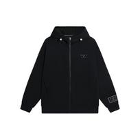 Li-Ning Basketball Series Solid Color Print Zip Hoodie Long Sleeve Men Tops Black AWDSC43-1 XXXL