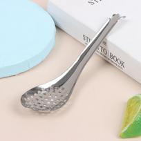 56 Holes Molecular Cuisine Caviar Spoon Colander Egg Yolk Caviar Colander 4*17CM sidabras