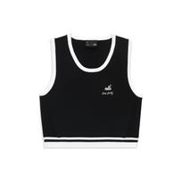 Li Ning X League Of Legends Pool Party Collaboration Solid Color Round Neck Sleeveless Knit Vest Women Tops Black AMVT024-2 L white