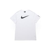 Nike Sportswear Swoosh Logo Fashion Casual Short Sleeve Dress Women dresses White CJ3830-100 L